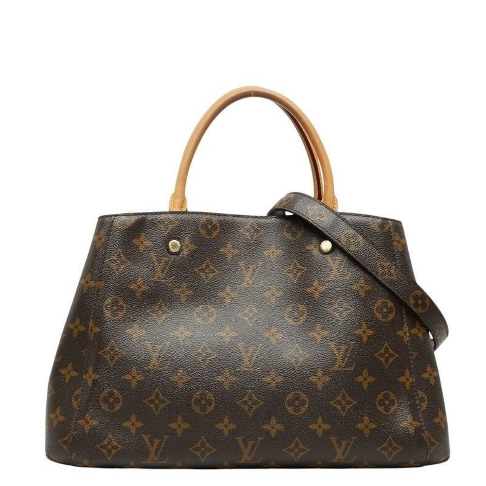 Louis Vuitton Monogram Montaigne MM Handbag Brown